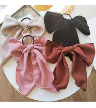 将图片加载到图库查看器，Bowknot Hair Scrunchies For Women Girls Sweet Elastic Hair Bands Elegant Hair Tie Rope Rubber Band Hair Gum Gorgeous Hair Accessories For Women
