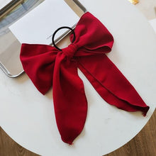 将图片加载到图库查看器，Bowknot Hair Scrunchies For Women Girls Sweet Elastic Hair Bands Elegant Hair Tie Rope Rubber Band Hair Gum Gorgeous Hair Accessories For Women
