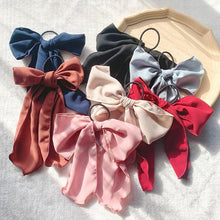 将图片加载到图库查看器，Bowknot Hair Scrunchies For Women Girls Sweet Elastic Hair Bands Elegant Hair Tie Rope Rubber Band Hair Gum Gorgeous Hair Accessories For Women
