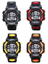 将图片加载到图库查看器，Boys Sports Military Kids Digital Watches Student Childrens Watch Fashion Luminous Led Alarm Camouflage Green Waterproof 7 Color Led Backlight Multifuction Wristwatch For Boys Girls
