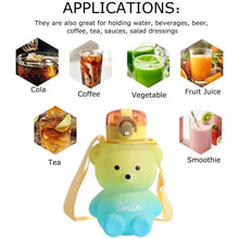 Load image into Gallery viewer, BPA-free Kawaii Bear Straw Water Bottle
