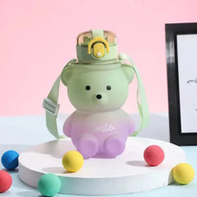 Load image into Gallery viewer, BPA-free Kawaii Bear Straw Water Bottle
