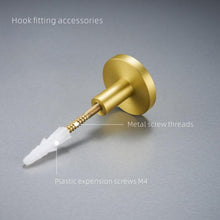 Load image into Gallery viewer, Brass Bearing Hooks Bathroom Indoor Kitchen Hallway Wall Clothes Hooks Wall Hangings Row Hooks Nordic Gold Round Drawer Hooks Kitchen Cabinet Door Hooks Drawer Pull Handles
