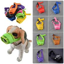 Load image into Gallery viewer, Breathable Adjustable Dog Muzzle Nylon Straps Anti Barking Comfortable Dog Muzzles Pets Accessories Mouth Cover For Outdoor Walking
