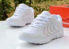 将图片加载到图库查看器，Breathable Fashion Women Sneakers White Women Casual Shoes Athletic Road Running Mesh Breathable Casual Sneakers Lace Up Comfort Sports Student Fashion Tennis Sneakers
