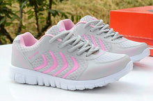 将图片加载到图库查看器，Breathable Fashion Women Sneakers White Women Casual Shoes Athletic Road Running Mesh Breathable Casual Sneakers Lace Up Comfort Sports Student Fashion Tennis Sneakers
