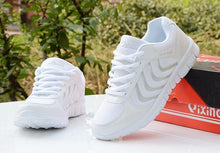 将图片加载到图库查看器，Breathable Fashion Women Sneakers White Women Casual Shoes Athletic Road Running Mesh Breathable Casual Sneakers Lace Up Comfort Sports Student Fashion Tennis Sneakers
