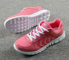 将图片加载到图库查看器，Breathable Fashion Women Sneakers White Women Casual Shoes Athletic Road Running Mesh Breathable Casual Sneakers Lace Up Comfort Sports Student Fashion Tennis Sneakers
