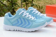 将图片加载到图库查看器，Breathable Fashion Women Sneakers White Women Casual Shoes Athletic Road Running Mesh Breathable Casual Sneakers Lace Up Comfort Sports Student Fashion Tennis Sneakers
