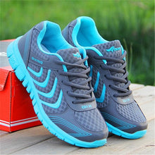 将图片加载到图库查看器，Breathable Fashion Women Sneakers White Women Casual Shoes Athletic Road Running Mesh Breathable Casual Sneakers Lace Up Comfort Sports Student Fashion Tennis Sneakers
