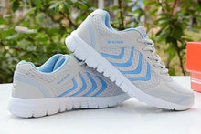 将图片加载到图库查看器，Breathable Fashion Women Sneakers White Women Casual Shoes Athletic Road Running Mesh Breathable Casual Sneakers Lace Up Comfort Sports Student Fashion Tennis Sneakers

