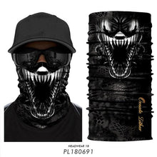 将图片加载到图库查看器，Breathable Mask Bandana Neck Gaiter Cycling Face Mask Hiking Scarves Headband Summer Balaclava Neck Gaiter Tubular Buff Bandana Scarf Headgear Bicycle Half Mask Face Cover Venom Headband Summer Men Beanie Hat Windproof Head Scarves Neck
