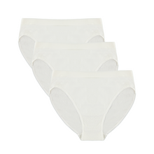 Load image into Gallery viewer, Women's Bamboo/Cotton High Leg Brief Style Underwear Natural Color - 3-pack
