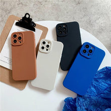 将图片加载到图库查看器，Bright Colors Soft Silicone Phone Case For iPhone 11 Pro Max X XR XS Max 7 8 6S Plus Mini Camera Protection Back Cover Silicone Camera Protection Case Soft Scratch-Resistant Case For Iphone
