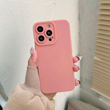 将图片加载到图库查看器，Bright Colors Soft Silicone Phone Case For iPhone 11 Pro Max X XR XS Max 7 8 6S Plus Mini Camera Protection Back Cover Silicone Camera Protection Case Soft Scratch-Resistant Case For Iphone
