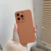 将图片加载到图库查看器，Bright Colors Soft Silicone Phone Case For iPhone 11 Pro Max X XR XS Max 7 8 6S Plus Mini Camera Protection Back Cover Silicone Camera Protection Case Soft Scratch-Resistant Case For Iphone
