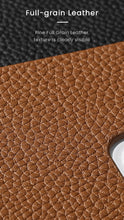 Load image into Gallery viewer, Bright Orange Mobile Phone Case With Coated Leather Case Protective Slim Phone Case Cowhide Genuine Leather Phone Case for iPhone 14 13 Pro Max Luxury Back Cover
