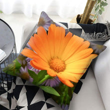 将图片加载到图库查看器，Bright Red Flower Cushion Cover Home Fashion Decoration Red Orange Pink Poppy Flowers Decorative Throw Pillow Cover Case Cushion Home Living Room Pillow Case Super Soft Short Plush Cushion Cover 45x45CM

