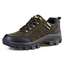 Load image into Gallery viewer, Brown Men's Wear-Resistant Sports Shoes Outdoor Hiking Shoes Training Solid Color Men's Shoe Low Top Waterproof Hiking Shoes Outdoor Lightweight Walking Shoes
