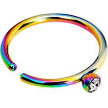 Load image into Gallery viewer, 20G 5/16 Clear Gem Rainbow IP Seamless Circular Ring
