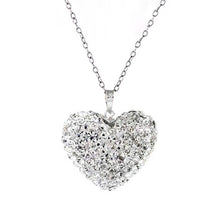Load image into Gallery viewer, Bubble Heart Pendant in Solid Sterling Silver Made with Swarovski Elements
