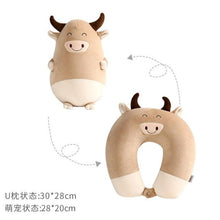 Load image into Gallery viewer, Bubble Kiss Soft Pillow Penguin U-Shaped Sleep Protection Neck Pillow Home Office Nap Body Pillows Travel Car Adult Cute Pillows  U-Shaped Neck Pillow Throw Pillow Neck Supporter Foam particle Headrest Office Nap Desktop Pad Headrest
