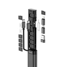 Load image into Gallery viewer, BUDI Multi-function Smart Adapter Card Storage Data Cable USB Box
