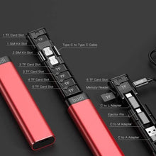 Load image into Gallery viewer, BUDI Multi-function Smart Adapter Card Storage Data Cable USB Box

