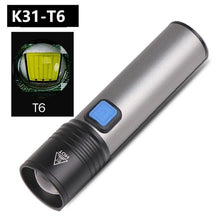 Load image into Gallery viewer, Built in battery XP-G Q5 Zoom Focus Mini led Flashlight Torch Lamp Lantern 2000 Lumen Adjustable Penlight Waterproof T6 light  Focus IP65 Water-Resistant Portable for Indoor and Outdoor Camping Hiking
