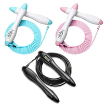 Load image into Gallery viewer, Built-in Rolling Pin Counter Jump Rope Skipping Rope Speed Rope For Boxing Jumping Training Lose Weight Fitness Digital Weight Calories Time Setting Skipping Rope With Counter For Indoor And Outdoor Exercise
