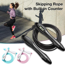 Load image into Gallery viewer, Built-in Rolling Pin Counter Jump Rope Skipping Rope Speed Rope For Boxing Jumping Training Lose Weight Fitness Digital Weight Calories Time Setting Skipping Rope With Counter For Indoor And Outdoor Exercise
