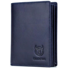 Load image into Gallery viewer, Bullcaptain Large Capacity Genuine Leather Bifold Wallet/Credit Card Holder

