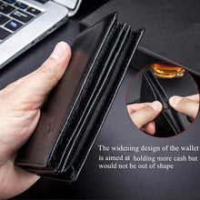 Load image into Gallery viewer, Bullcaptain Large Capacity Genuine Leather Bifold Wallet/Credit Card Holder
