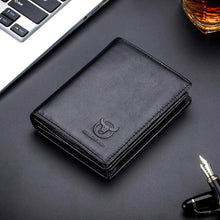 Load image into Gallery viewer, Bullcaptain Large Capacity Genuine Leather Bifold Wallet/Credit Card Holder
