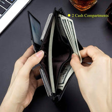 Load image into Gallery viewer, Bullcaptain Large Capacity Genuine Leather Bifold Wallet/Credit Card Holder
