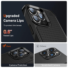 Load image into Gallery viewer, Business Black Shockproof Armor Case for iPhone 14 Pro Max 14 Plus 13 12 Hard Cover Heavy Duty Case Shockproof Ultra-Slim Non-slip iPhone Powerful Protective Phone Case for iPhone

