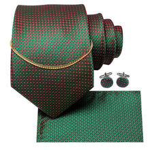 将图片加载到图库查看器，Business Black Silk Necktie Chain Classic Tie Square Handkerchief Elegant Cufflink Wedding Formal Neckties For Men
