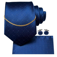 将图片加载到图库查看器，Business Black Silk Necktie Chain Classic Tie Square Handkerchief Elegant Cufflink Wedding Formal Neckties For Men
