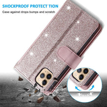Load image into Gallery viewer, Business Blue New Cards Flip Leather Case For iPhone 14 13 12 11 Pro Max 10 X 6 6s 7 8 Plus XR XS Max Multifunctional Wallet Phone Case  Multi-Card Wallet Leather iphone Case
