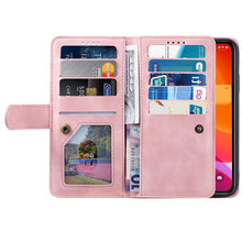 Load image into Gallery viewer, Business Blue New Cards Flip Leather Case For iPhone 14 13 12 11 Pro Max 10 X 6 6s 7 8 Plus XR XS Max Multifunctional Wallet Phone Case  Multi-Card Wallet Leather iphone Case
