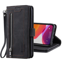 Load image into Gallery viewer, Business Blue New Cards Flip Leather Case For iPhone 14 13 12 11 Pro Max 10 X 6 6s 7 8 Plus XR XS Max Multifunctional Wallet Phone Case  Multi-Card Wallet Leather iphone Case
