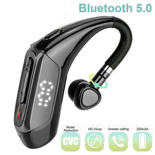 Load image into Gallery viewer, Business Bluetooth 5.0 Wireless Single-Ear Headset LED Power Display Ultra-Long Standby Earbud Headphones Wireless Black Earphone Bluetooth Noise Isolating Wireless Earbuds With Microphones Clear Calls Painless Wearing
