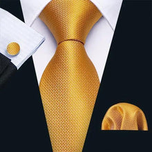 Load image into Gallery viewer, Business Luxury Men Silk Necktie Fashion Tie Sets For Men Wedding Party Wear Elegant Neck Tie Design For Men Soft Business Casual Suit Neckties
