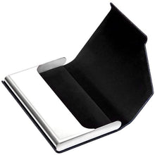 Load image into Gallery viewer, Business Name Card Holder Luxury PU Leather and Stainless Steel Multi Card Case
