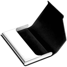 Load image into Gallery viewer, Business Name Card Holder Luxury PU Leather and Stainless Steel Multi Card Case
