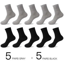 Load image into Gallery viewer, Business Simple White Cotton Socks 10 Pairs Men Breathable Socks Spring Summer Socks for Men Heavy Duty Reinforced Cotton Socks For Men
