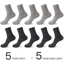 Load image into Gallery viewer, Business Simple White Cotton Socks 10 Pairs Men Breathable Socks Spring Summer Socks for Men Heavy Duty Reinforced Cotton Socks For Men

