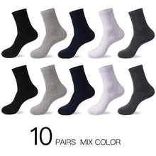 Load image into Gallery viewer, Business Simple White Cotton Socks 10 Pairs Men Breathable Socks Spring Summer Socks for Men Heavy Duty Reinforced Cotton Socks For Men
