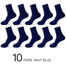 Load image into Gallery viewer, Business Simple White Cotton Socks 10 Pairs Men Breathable Socks Spring Summer Socks for Men Heavy Duty Reinforced Cotton Socks For Men
