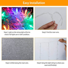 将图片加载到图库查看器，Butterfly Curtain String Lights USB Powered with 8 Modes 96 LED Remote Control
